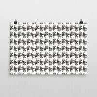 Polka Skulls White & Black 24 x 36 inches Poster by Robert Bowen - Robert Bowen Tees